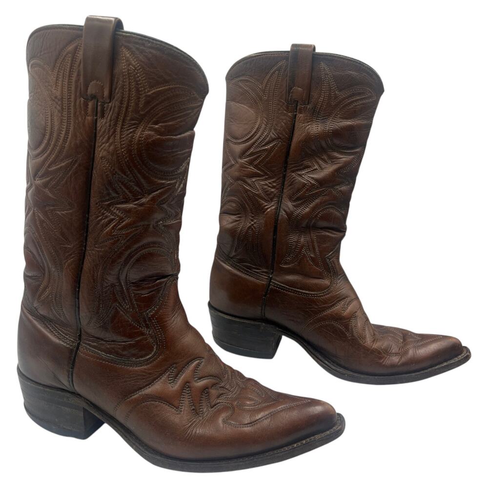 Nocona Brown Leather Western Cowboy Boot Style 31294 Mens 9 EE